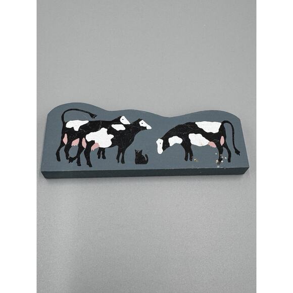 Vintage Cat's Meow Village Barnyard Cows, Chickens, Ducks Accessories Wooden - Picture 3 of 6